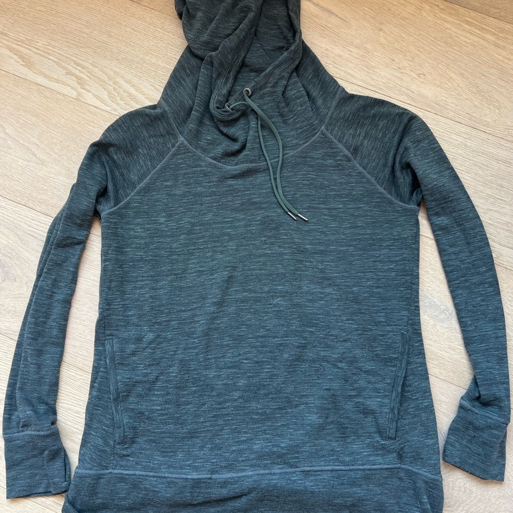 Athleta Green Hooded Sweatshirt
